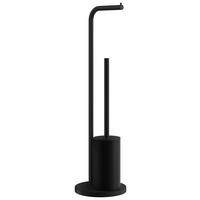 WC-BÜRSTENKOMBINATION in Metall  Kunststoff   - Schwarz, Basics, Kunststoff/Metall (17/60/17cm)