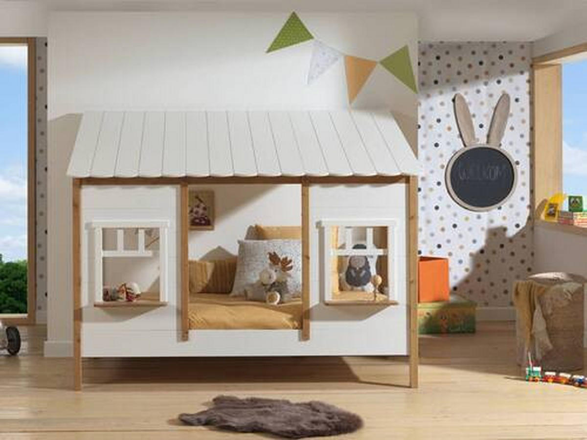 HAUSBETT Lattenrost 90/200 cm  in Weiß, Eichefarben, Kieferfarben  - Eichefarben/Weiß, MODERN, Holz/Holzwerkstoff (90/200cm) - MID.YOU
