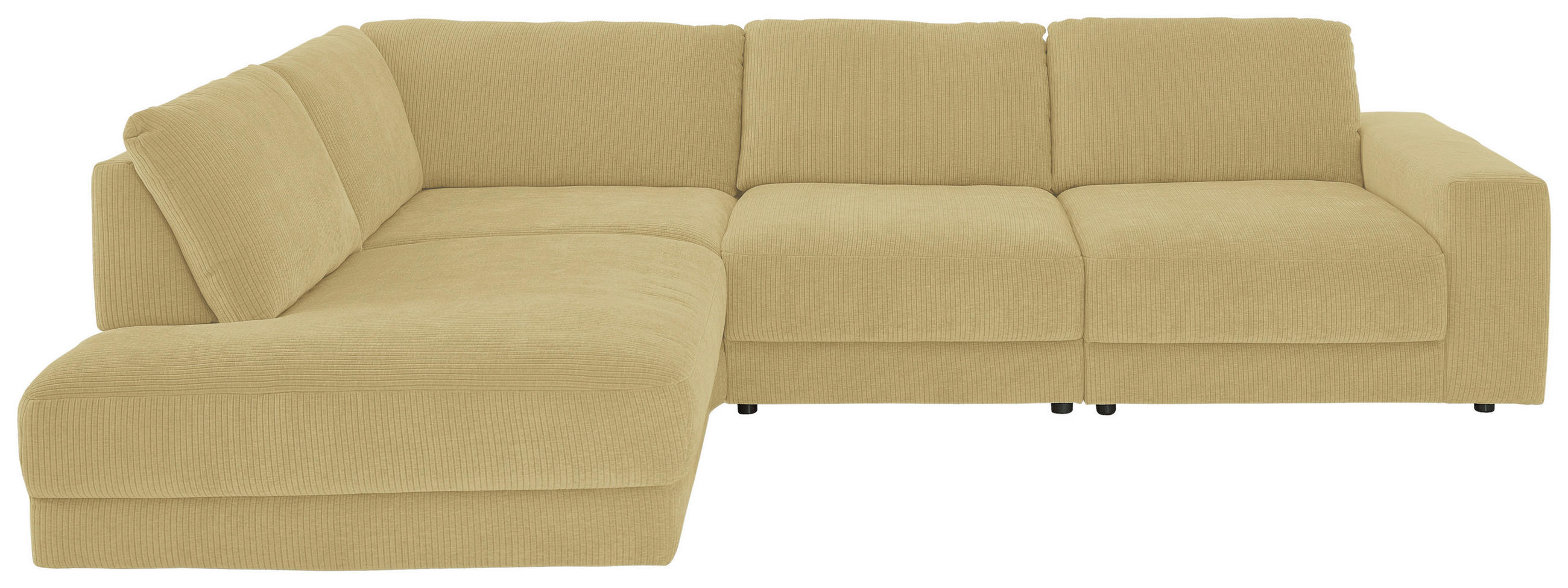 ECKSOFA in Chenille, Jacquard Honig  - Schwarz/Honig, Design, Kunststoff/Textil (242/316cm) - Niels Andersson