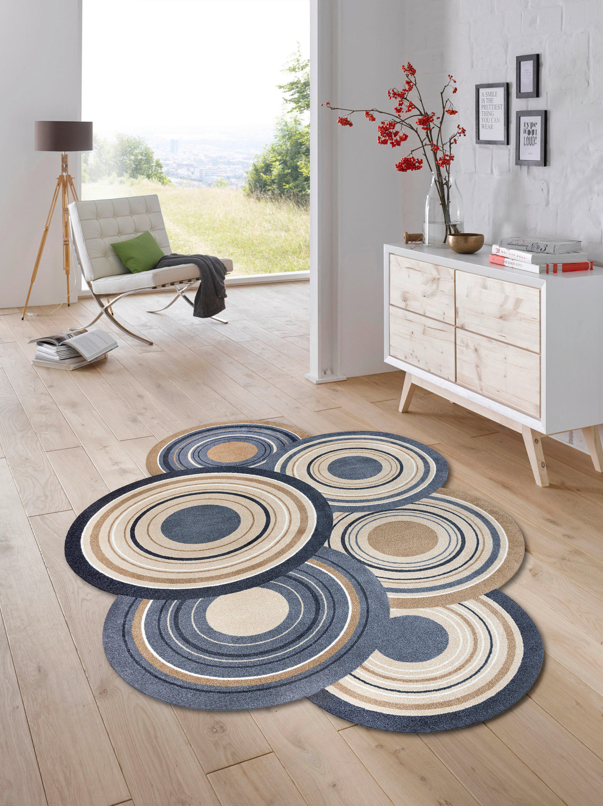 COVOR CU ȚESĂTURĂ PLATĂ Cosmic Colour  - culoare natur, Konventionell, plastic/textil (140/200cm) - wash+dry