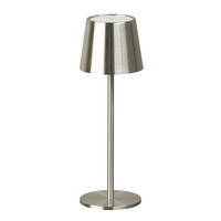 AKKU-TISCHLEUCHTE Roxi 9/27,5 cm  - Nickelfarben, KONVENTIONELL, Metall (9/27,5cm)
