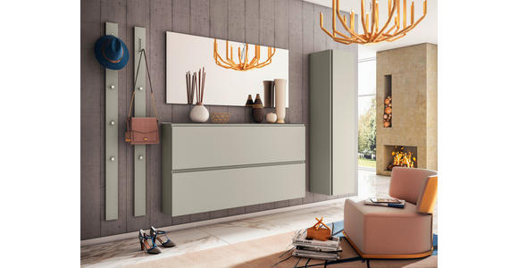 GARDEROBENSCHRANK Gardasee in 40/165/33 cm - Taupe, Design, Holzwerkstoff (40/165/33cm) - Moderano