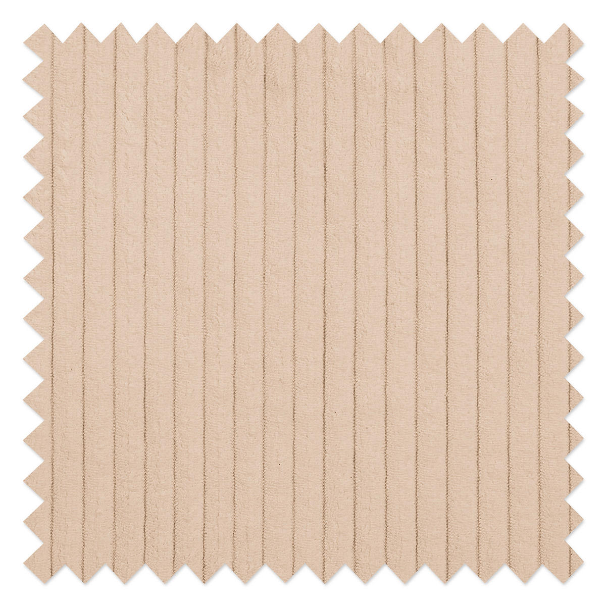 ECKSOFA inkl. Hocker Ariella in Cord Creme  231/161 cm  - Creme/Naturfarben, Design, Holz/Textil (231/161cm) - Livetastic