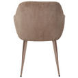 ARMLEHNSTUHL  in Eisen Cord  - Taupe, Design, Textil/Metall (57,5/84/61cm) - Xora