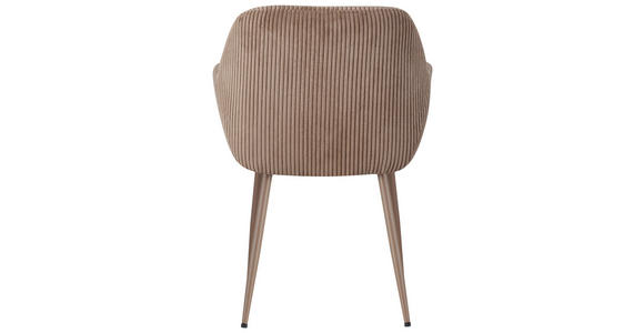 ARMLEHNSTUHL in Eisen Cord - Taupe, Design, Textil/Metall (57,5/84/61cm) - Xora