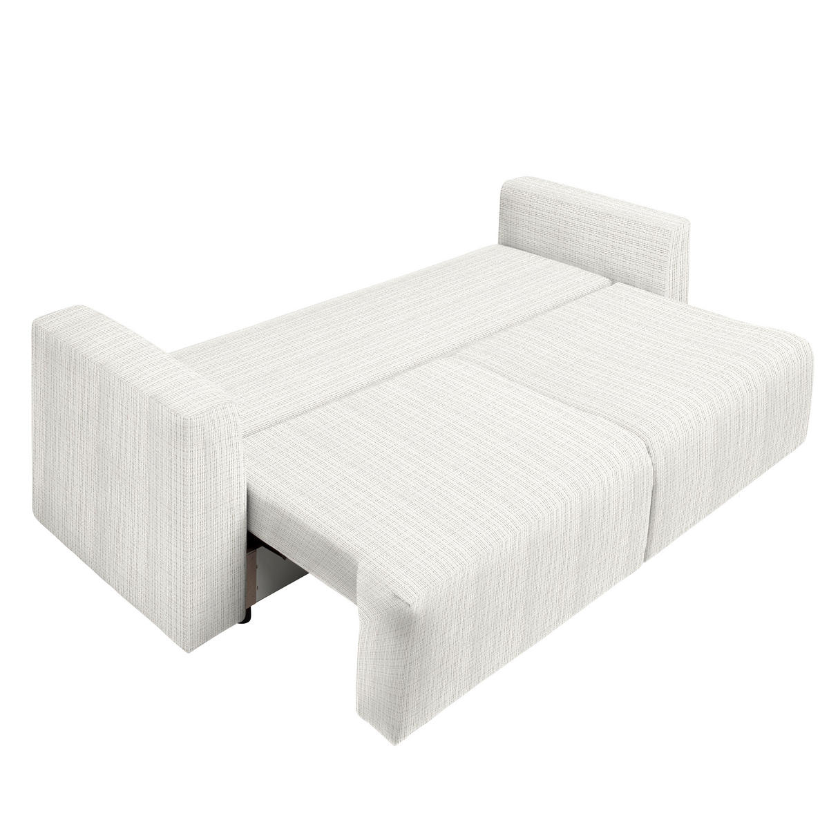 SCHLAFSOFA  mit Stoffauswahl, Schlafen auf Sitzhöhe, Rücken echt Cord Weiß  - Schwarz/Weiß, Design, Kunststoff/Textil (250/92/105cm) - Carryhome