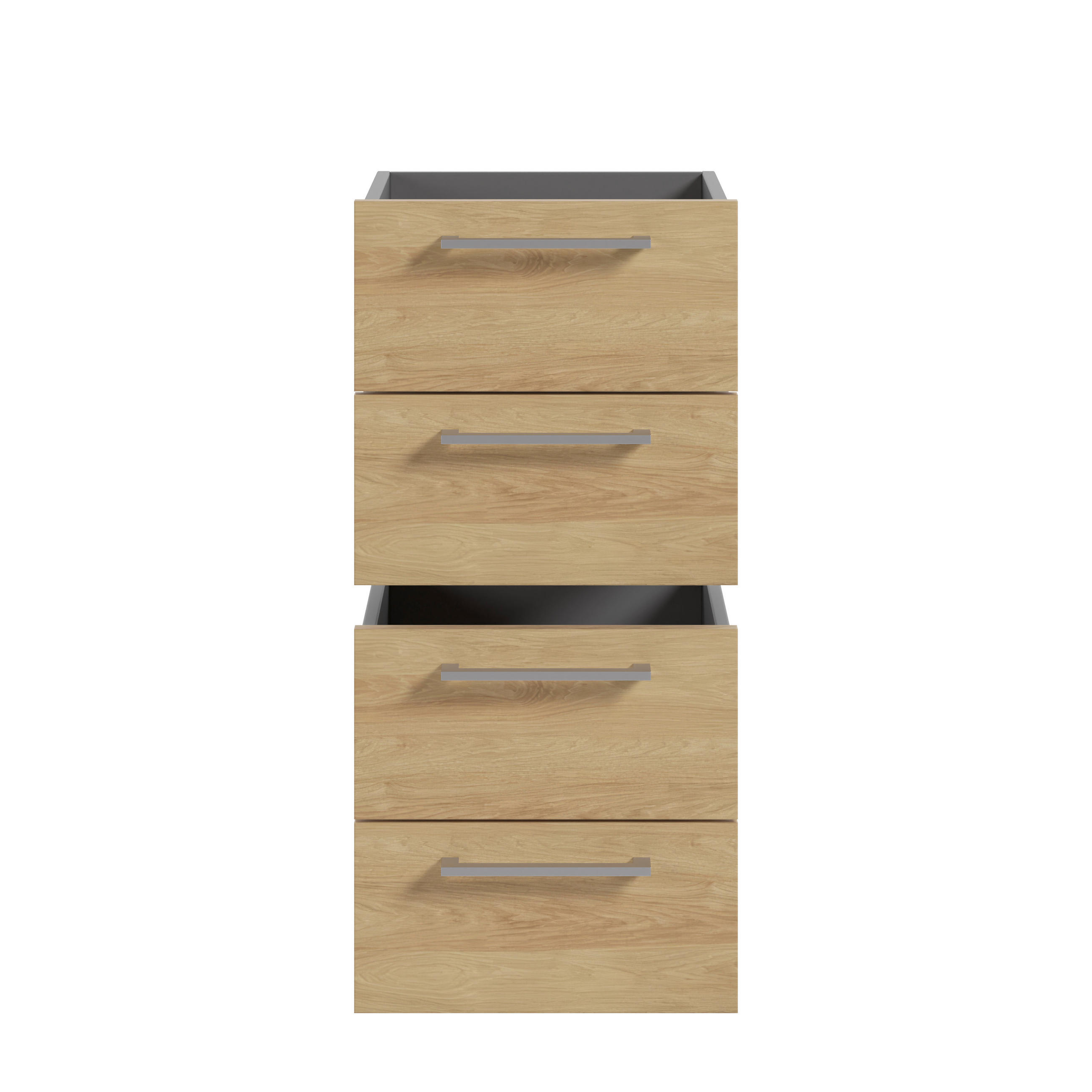 SCHUBKASTENEINSATZ Metall, Holzwerkstoff Hickory  - Hickory, MODERN, Holzwerkstoff/Metall (32,3/32/35cm) - Novel