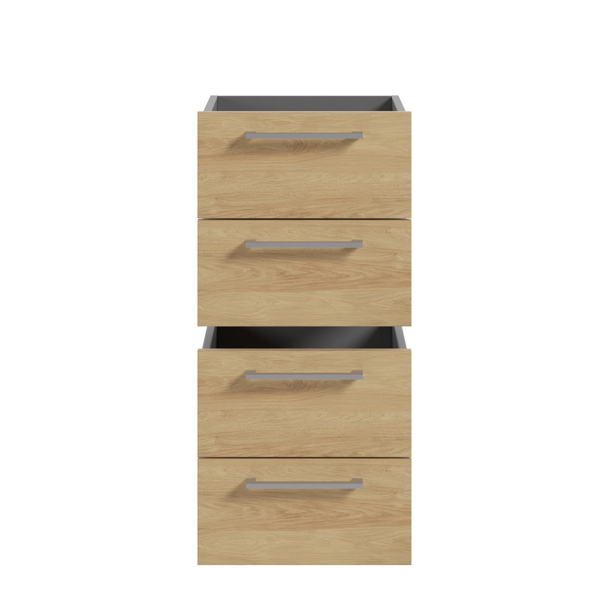 SCHUBKASTENEINSATZ Metall, Holzwerkstoff Hickory  - Hickory, MODERN, Holzwerkstoff/Metall (32,3/32/35cm) - Novel
