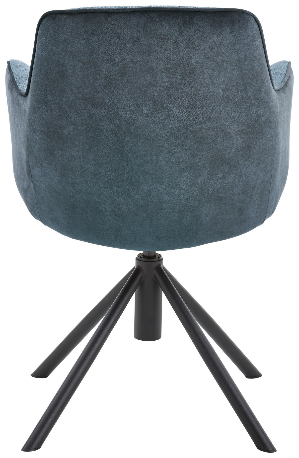 ARMLEHNSTUHL  in Eisen Flachgewebe  - Petrol/Schwarz, Design, Textil/Metall (60/88/64cm) - Novel