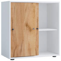 ARKIVHYLLA 70/74/37 cm  - honungsek/vit, Design, trämaterial/plast (70/74/37cm) - MID.YOU