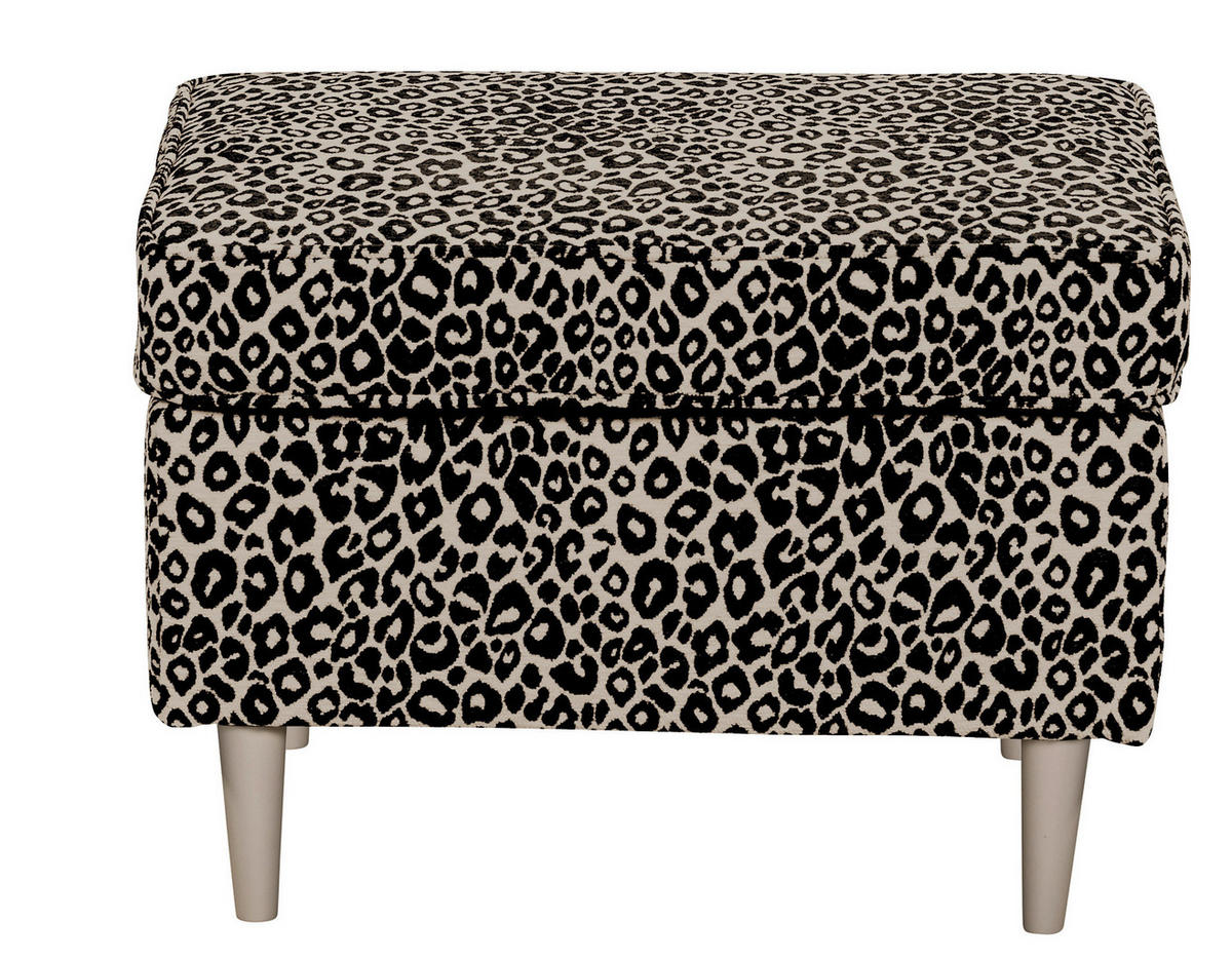 HOCKER in Textil Braun, Schwarz  - Kaschmir/Schwarz, MODERN, Holz/Textil (63/43/42cm) - MID.YOU
