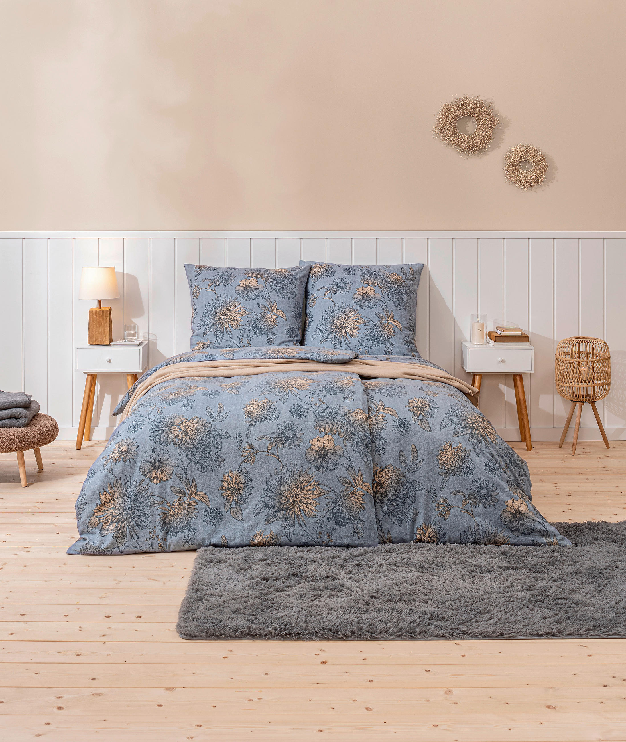 BETTWÄSCHE Atelier Flanell 135/200 cm  - Grau, Design, Textil (135/200cm) - Estella