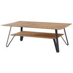 COUCHTISCH in Holz, Metall 95/65/42,6 cm  - Wildeiche/Schwarz, Natur, Holz/Metall (95/65/42,6cm) - Dieter Knoll