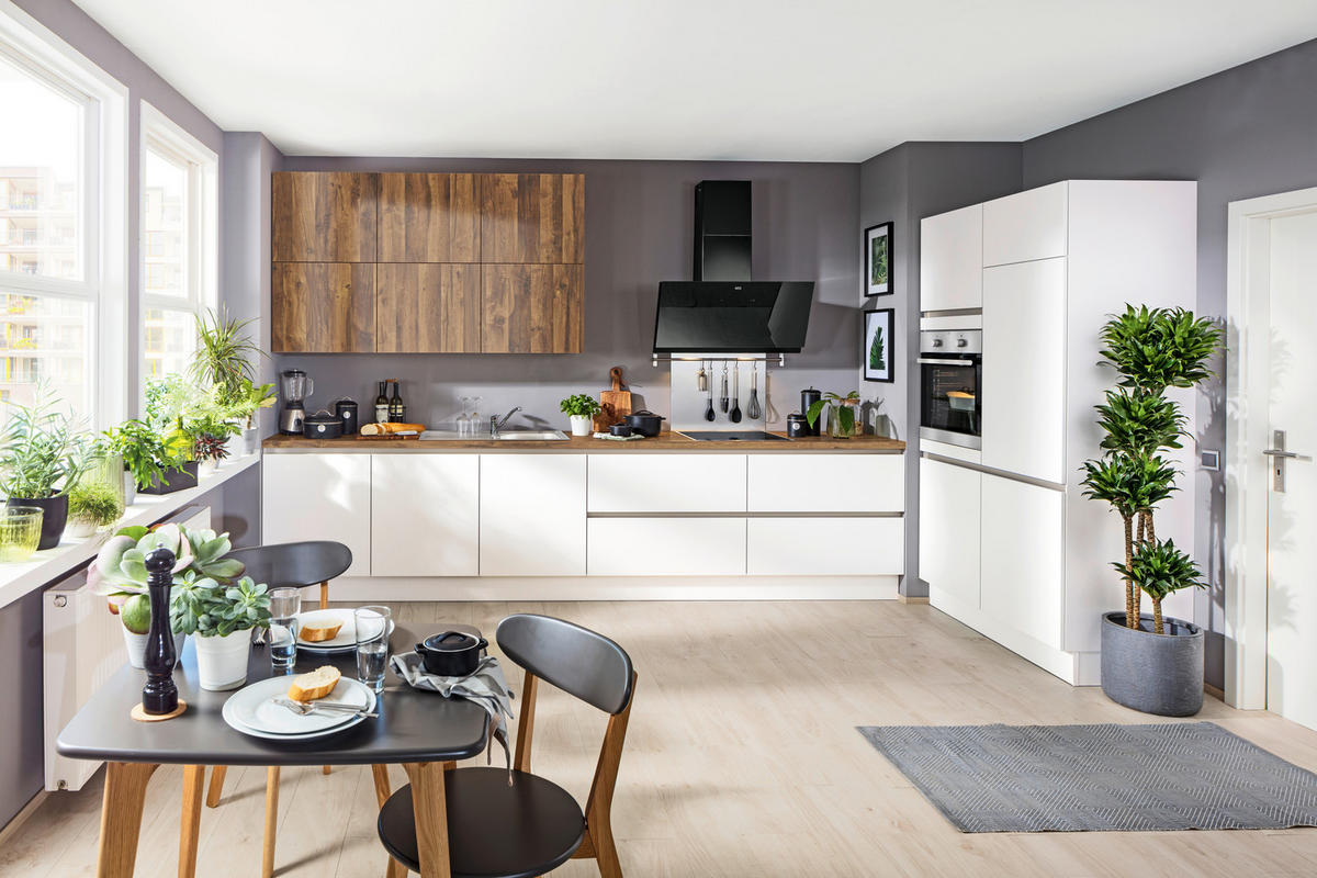 KUCHYŇA NA MIERU FINA - biela/farba duba, Design, kompozitné drevo - Novel