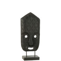 DEKOMASKE - Schwarz, Natur, Holz (17/11/52cm) - Ambia Home