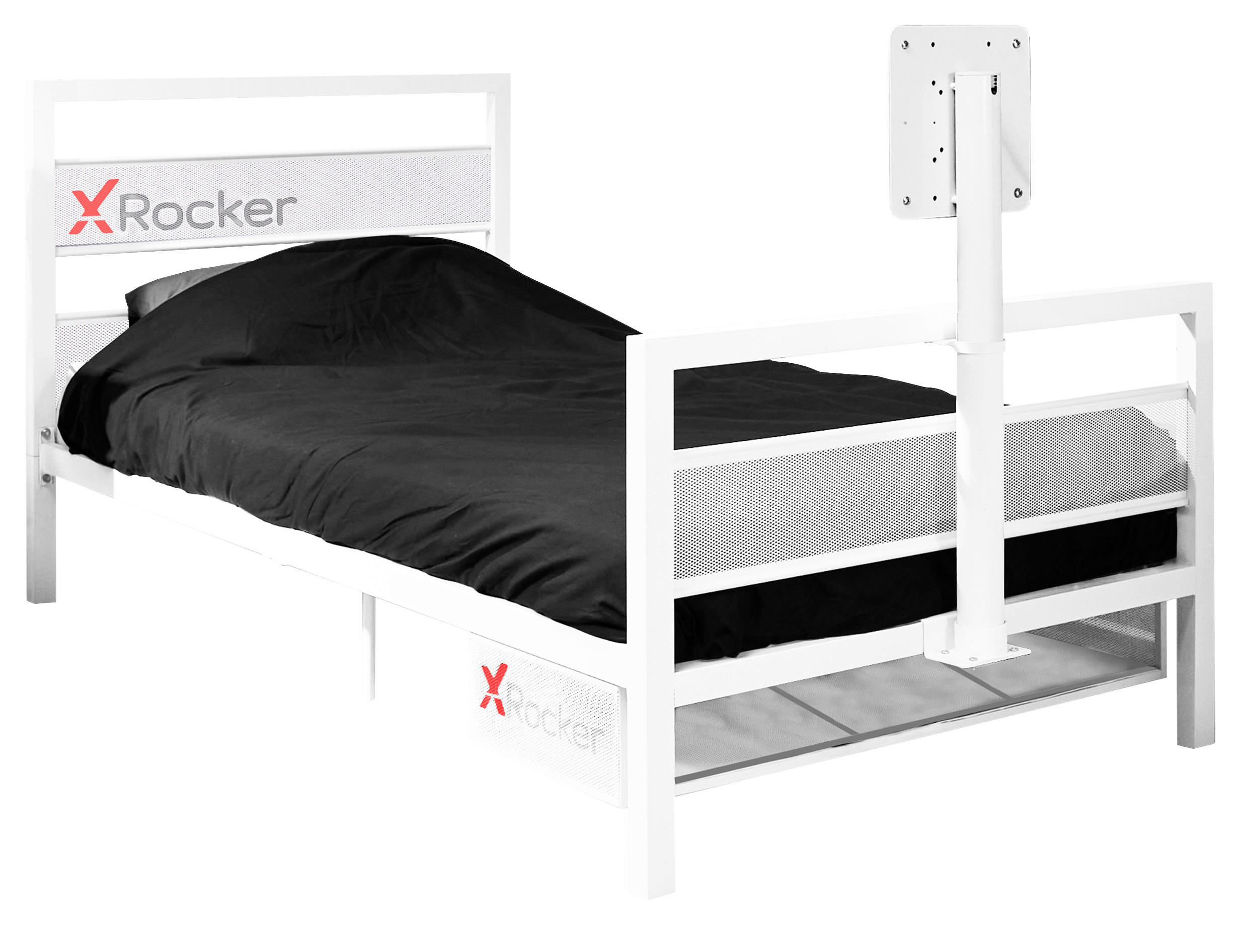 METALLBETT 90/190 cm  in Weiß  - Weiß, MODERN, Metall (90/190cm) - X Rocker