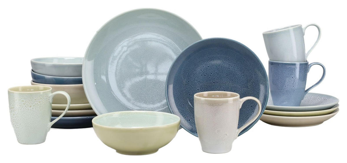 KOMBISERVICE Multicolor 16-teilig 4 Personen  - Multicolor, MODERN, Keramik - Creatable