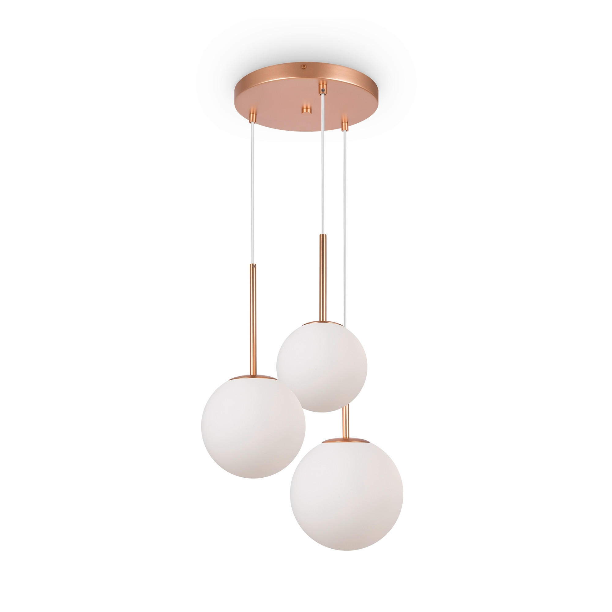 PENDELLEUCHTE Modern 40/180/40 cm   - Goldfarben/Weiß, Trend, Glas/Metall (40/180/40cm) - MAYTONI