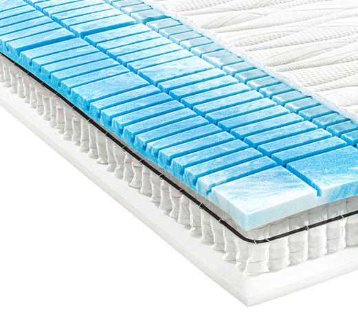 GEL-TASCHENFEDERKERNMATRATZE 200/200 cm Höhe ca. 24 cm  - Weiß, Basics, Textil (200/200cm) - Valnatura