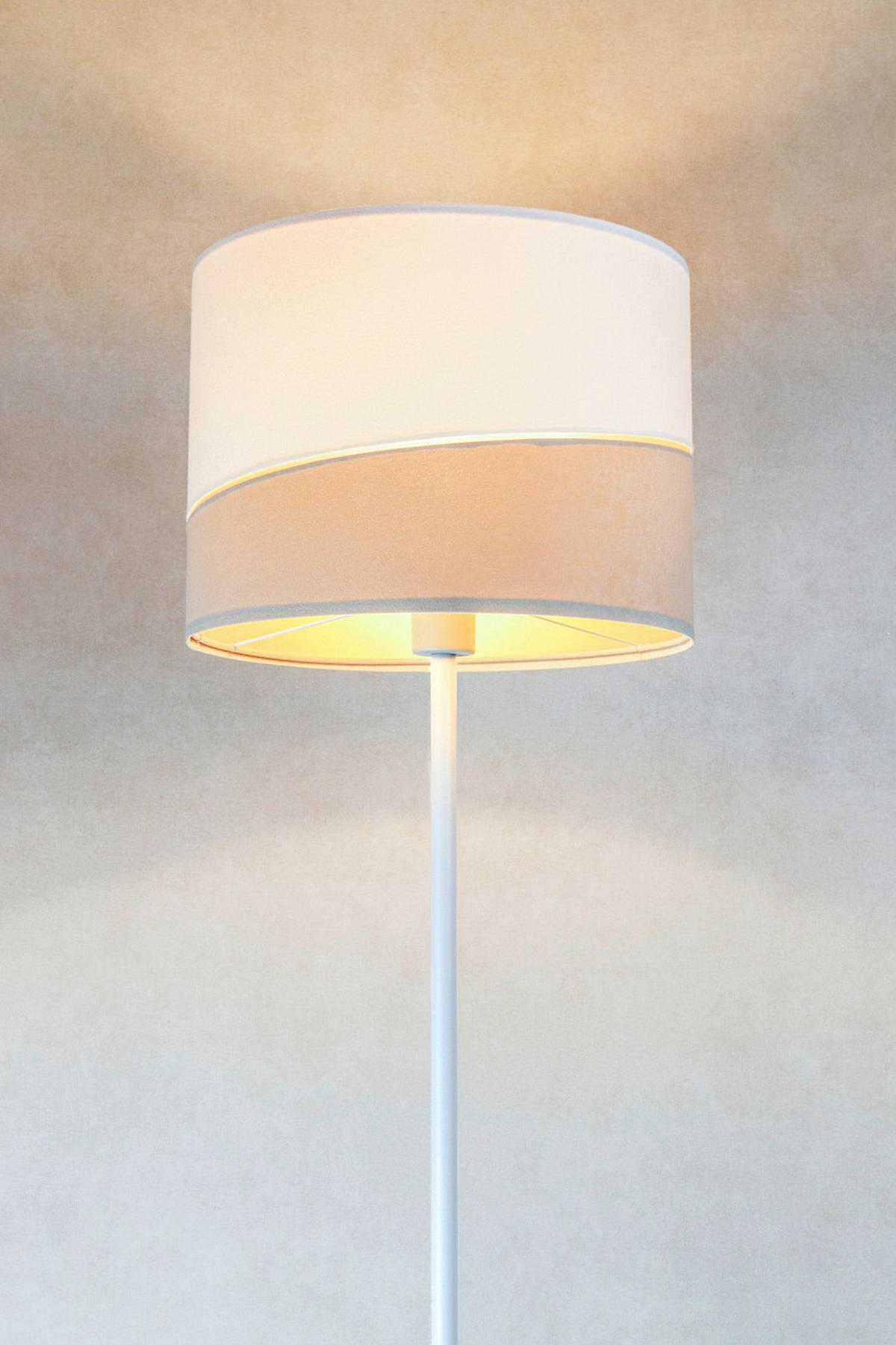 STEHLEUCHTE Swing 40/150 cm   - Beige/Goldfarben, Design, Kunststoff/Textil (40/150cm)