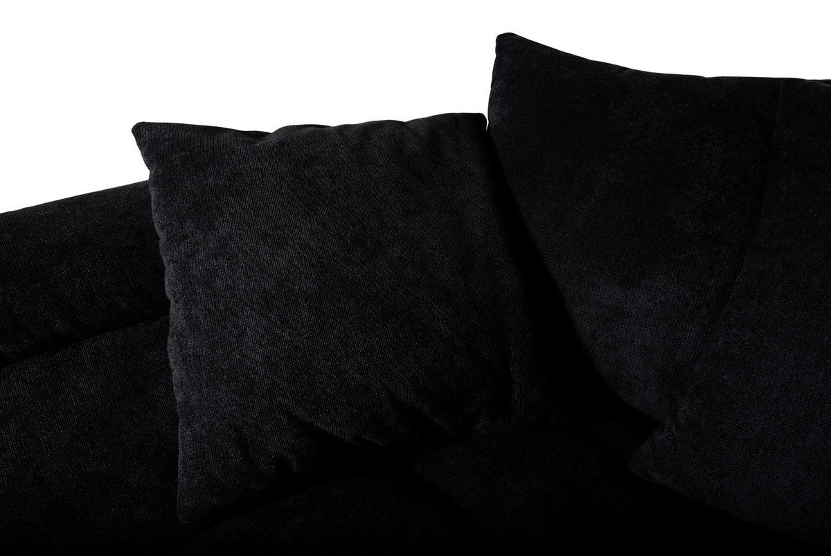 CloseUp von Carryhome ECKSOFA Schwarz Webstoff.
