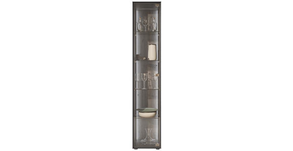 VITRINE Anthrazit  39/204/44 cm  - Anthrazit, Design, Glas/Holz (39/204/44cm) - Johann Jakob