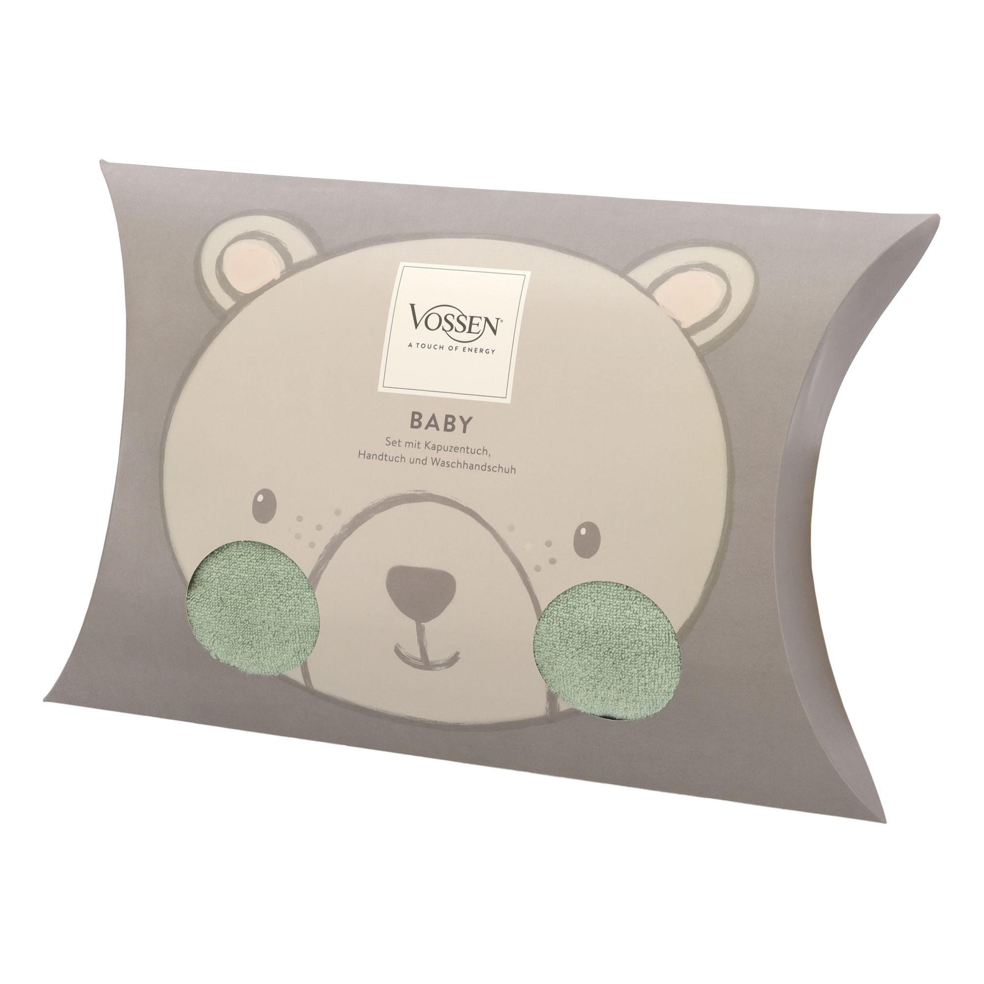 FROTTIERSET Teddy Bear Set Grün 3-teilig  - Grün, Trend, Textil - Vossen
