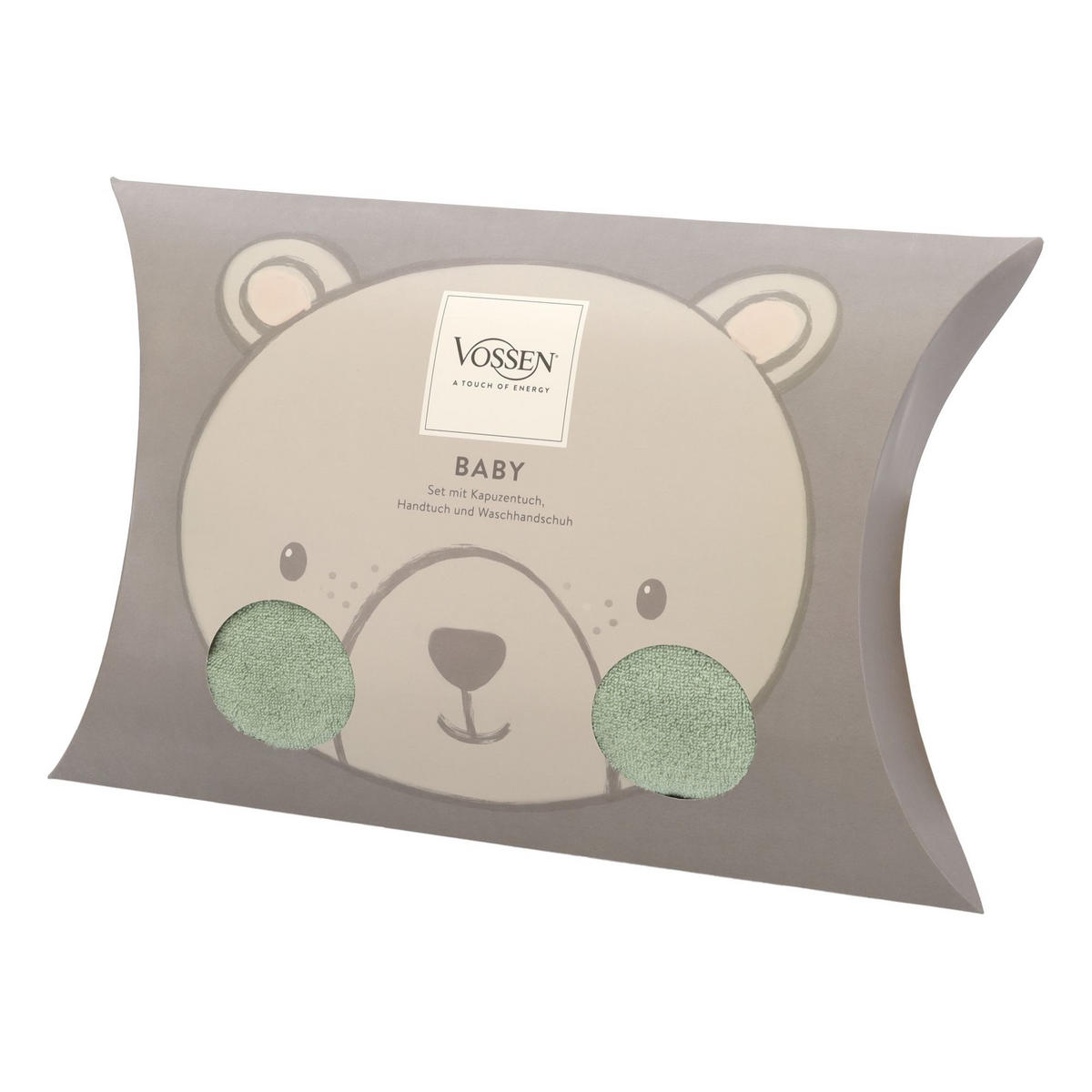 FROTTIERSET Teddy Bear Set Grün 3-teilig  - Grün, Trend, Textil - Vossen