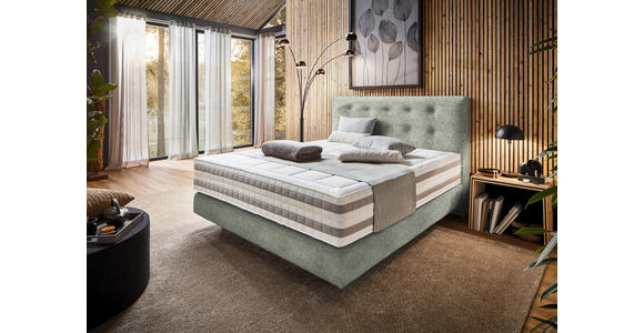 BOXSPRINGBETT 160/200 cm in Beige - Beige, KONVENTIONELL, Holz/Textil (160/200cm) - Dieter Knoll