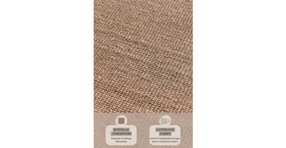 JUTETEPPICH 80/150 cm Bouclé  - Greige, Basics, Textil (80/150cm) - Linea Natura