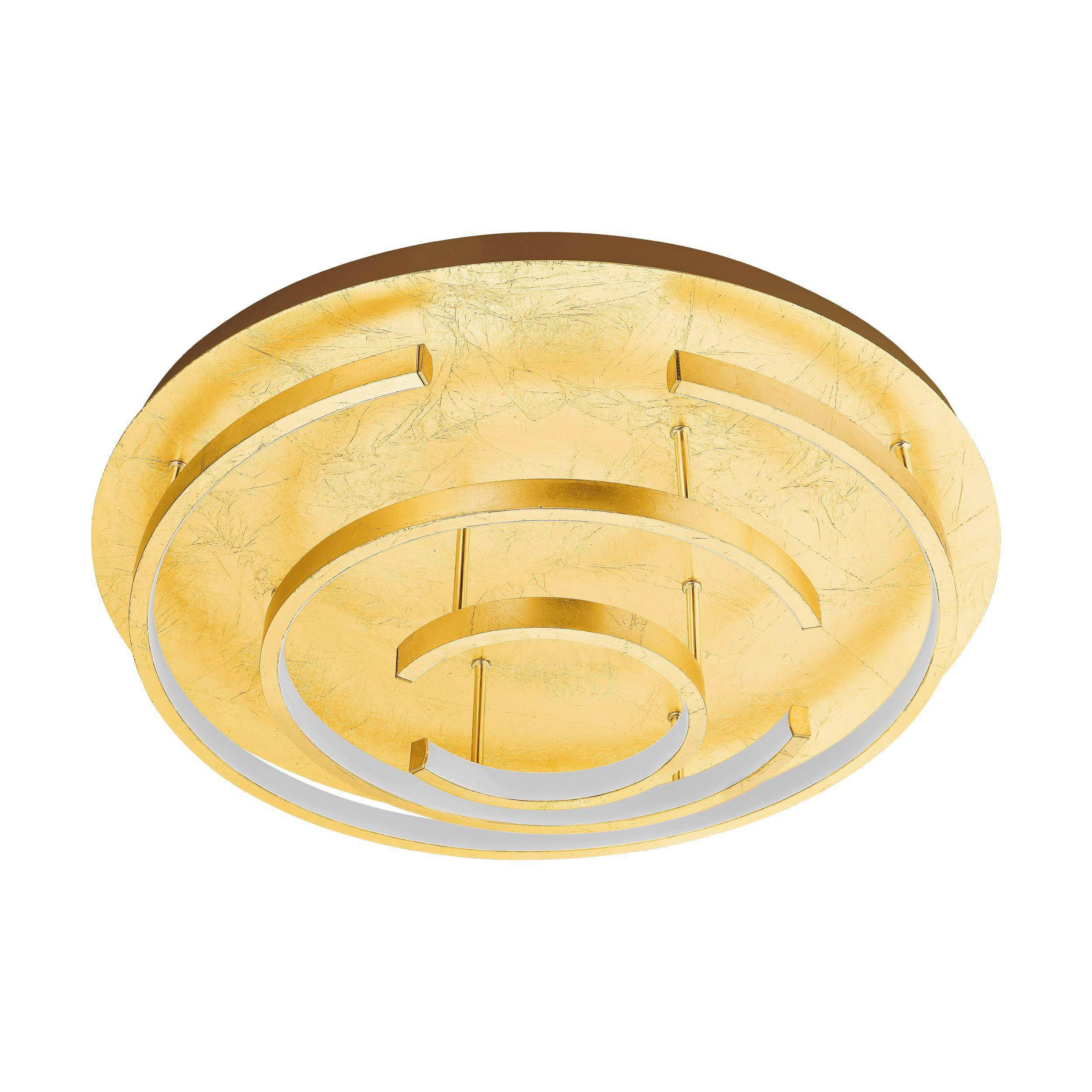 PLAFONIERĂ CU LED - alb/auriu, Konventionell, plastic/metal (52/12cm)
