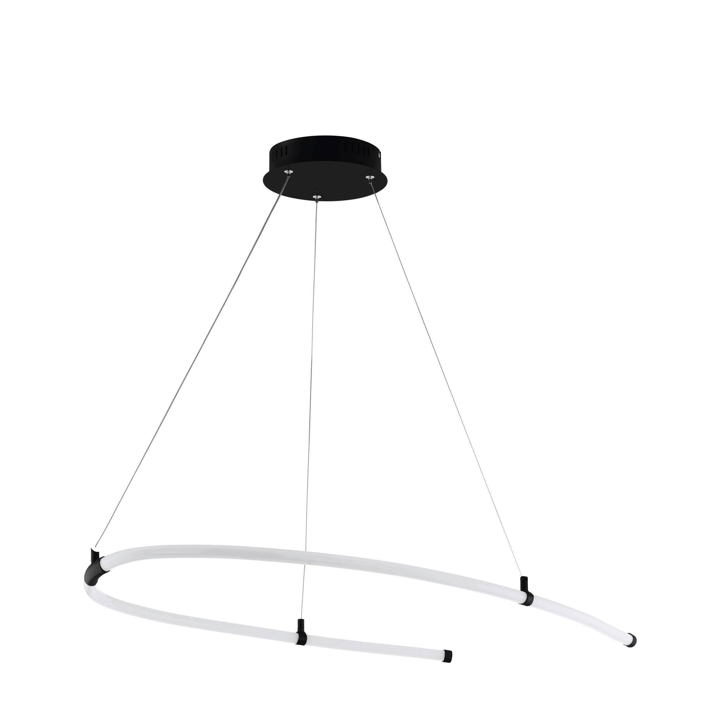 LED-TAKLAMPA Alamedilla 27 W 97/38/120 cm  - vit/svart, Design, metall/plast (97/38/120cm) - Eglo