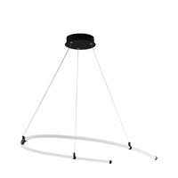LED-DECKENLEUCHTE Alamedilla 97/38/120 cm   - Schwarz/Weiß, Design, Kunststoff/Metall (97/38/120cm) - Eglo