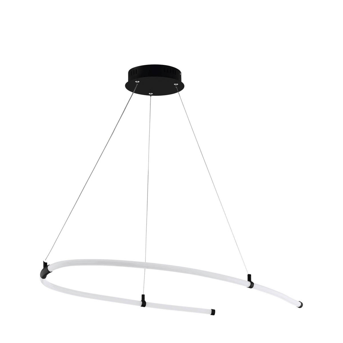 LED-DECKENLEUCHTE Alamedilla 97/38/120 cm   - Schwarz/Weiß, Design, Kunststoff/Metall (97/38/120cm) - Eglo