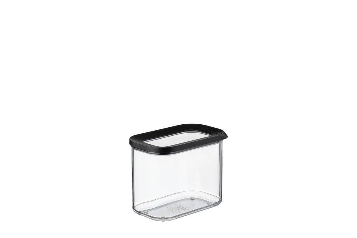 VORRATSDOSE MODULA 1,0 L  - Transparent/Schwarz, KONVENTIONELL, Kunststoff (14,4/9/11,4cm) - Mepal