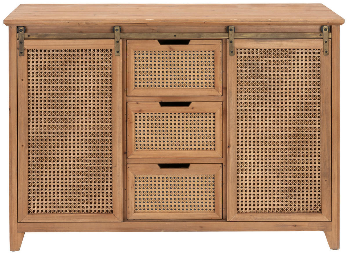 KOMODA, naravne barve  - naravne barve, Trendi, les (120/86/40cm) - Livetastic