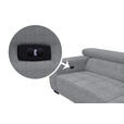 ECKSOFA  in Webstoff Grau  279/182 cm  - Schwarz/Grau, KONVENTIONELL, Textil/Metall (279/182cm) - Hom`in
