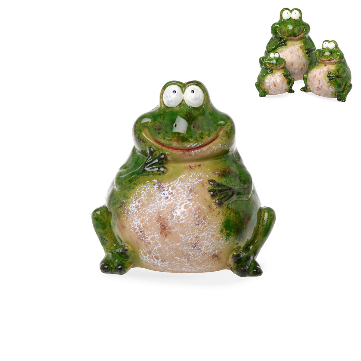 DEKOFROSCH - Grün, LIFESTYLE, Keramik (17,9/14,6/17,3cm)