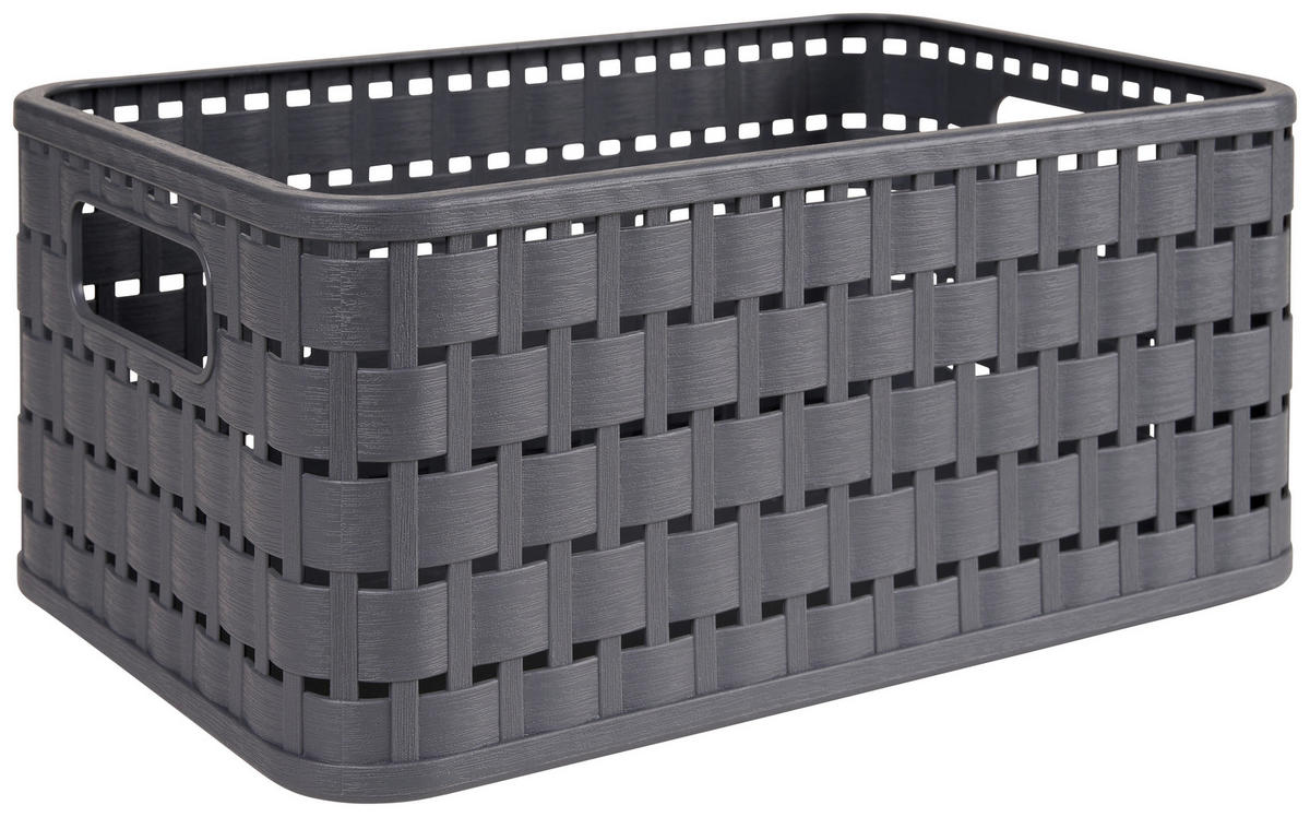 KOŠÍK antracitová - antracitová, Basics, plast (23,7/15,8/10,8cm) - Rotho