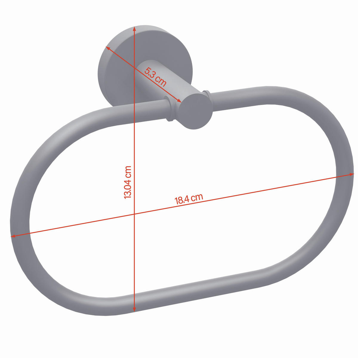 HANDTUCHHALTER Schwarz  - Schwarz, Basics, Metall (18,4/13/5,3cm) - Tesa