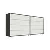 SIDEBOARD Mailand Set 1  in 158/73/33 cm  - Weiß Hochglanz/Anthrazit, MODERN, Holzwerkstoff/Kunststoff (158/73/33cm) - MID.YOU