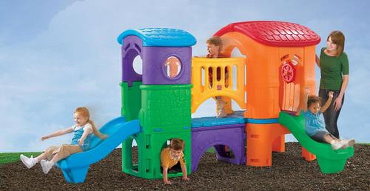 Clubhouse Climber 348/177,8/232,4 cm Step2  - Blau/Grün, Basics, Kunststoff (348/177,8/232,4cm) - Ambia Garden