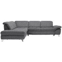 ECKSOFA Braun, Grau Webstoff  - Alufarben/Braun, Design, Textil/Metall (260/319cm) - Beldomo Style