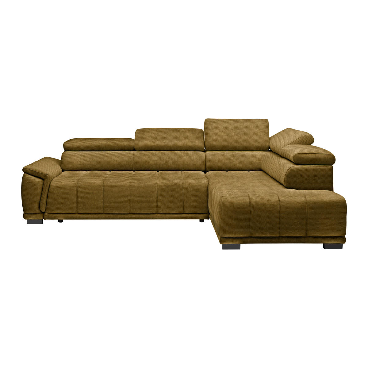 HÖRNSOFFA i chenille, vävt tyg senapsgul  - svart/senapsgul, Modern, textil/plast (283/106cm) - MID.YOU