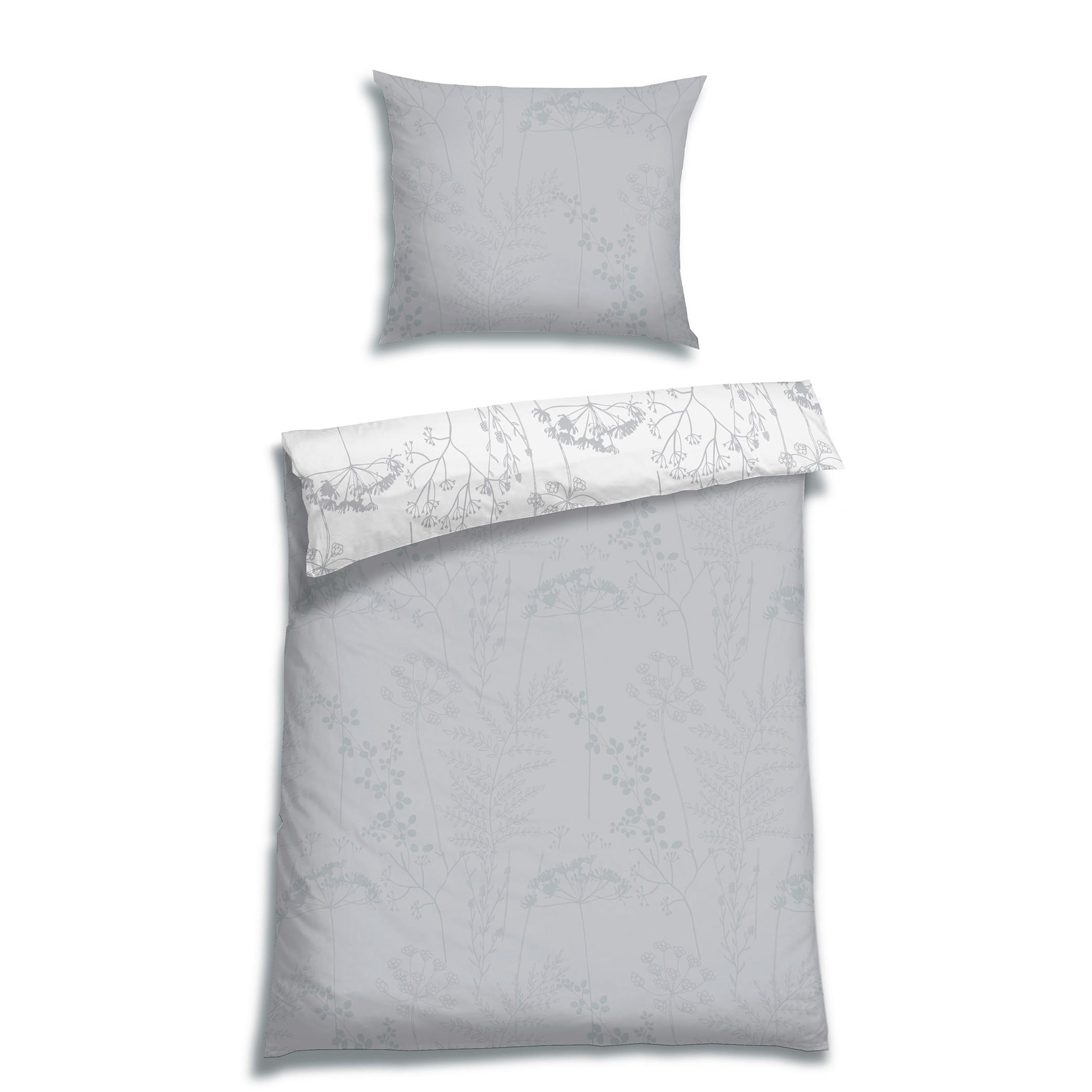 BETTWÄSCHE Flanell 140/200 cm  - Hellgrau, Design, Textil (140/200cm) - Florella