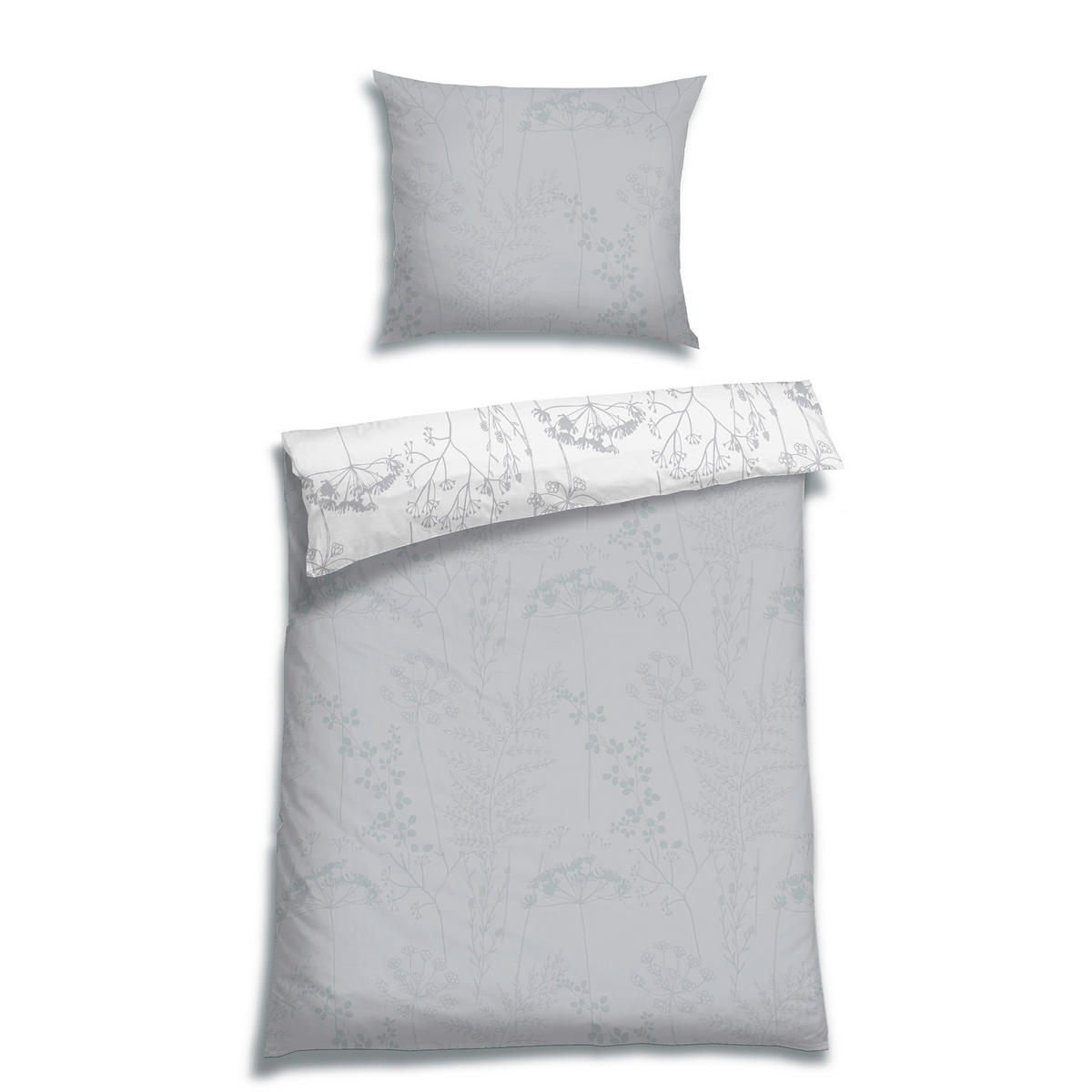 BETTWÄSCHE Flanell 140/200 cm  - Hellgrau, Design, Textil (140/200cm) - Florella