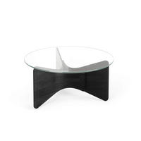 COUCHTISCH in Holz, Glas 86,9/86,9/39,3 cm  - Transparent/Schwarz, KONVENTIONELL, Glas/Holz (86,9/86,9/39,3cm) - Umbra