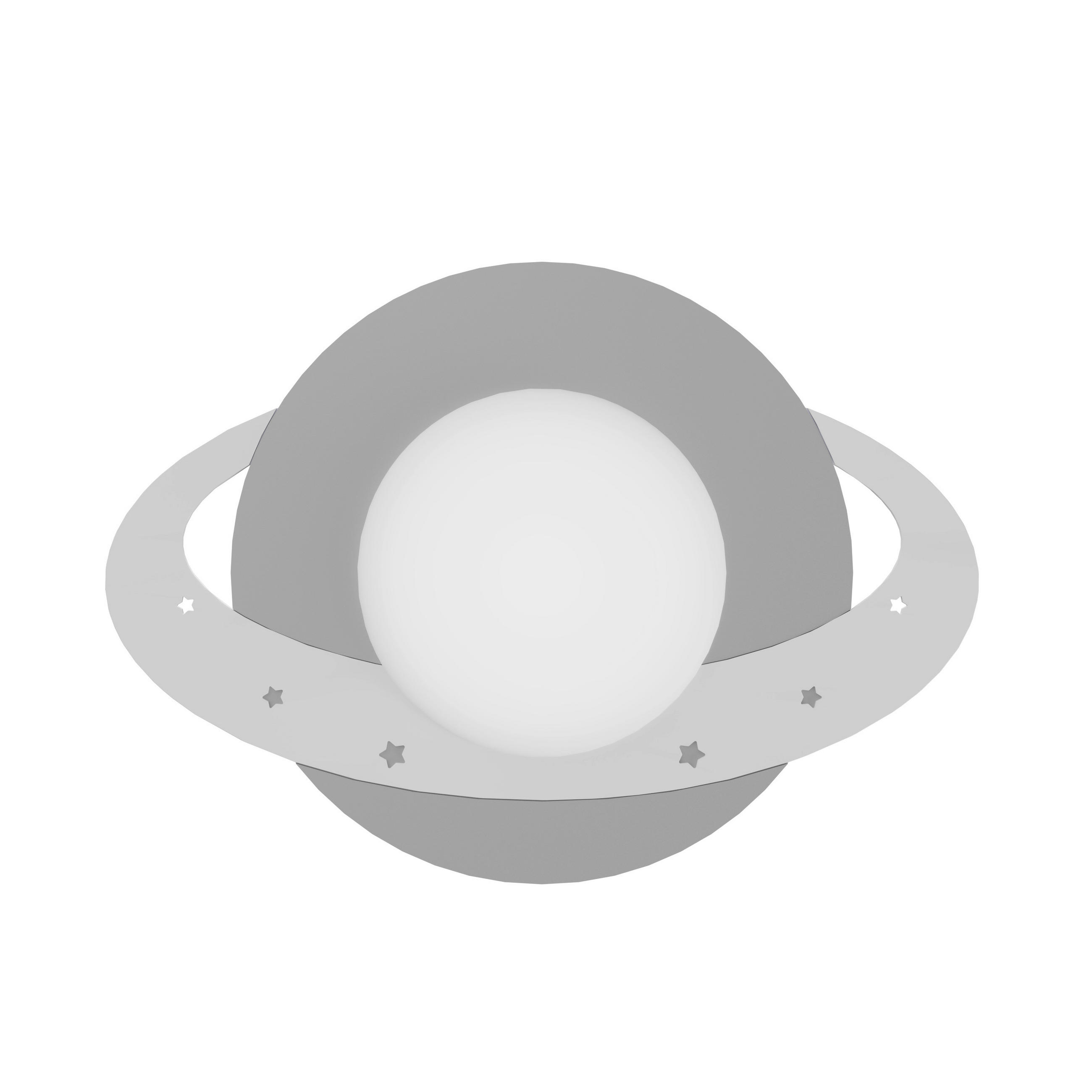 LED-KINDERDECKENLEUCHTE Saturn Starlight 75/50/8 cm   - Weiß, Basics, Holz (75/50/8cm)