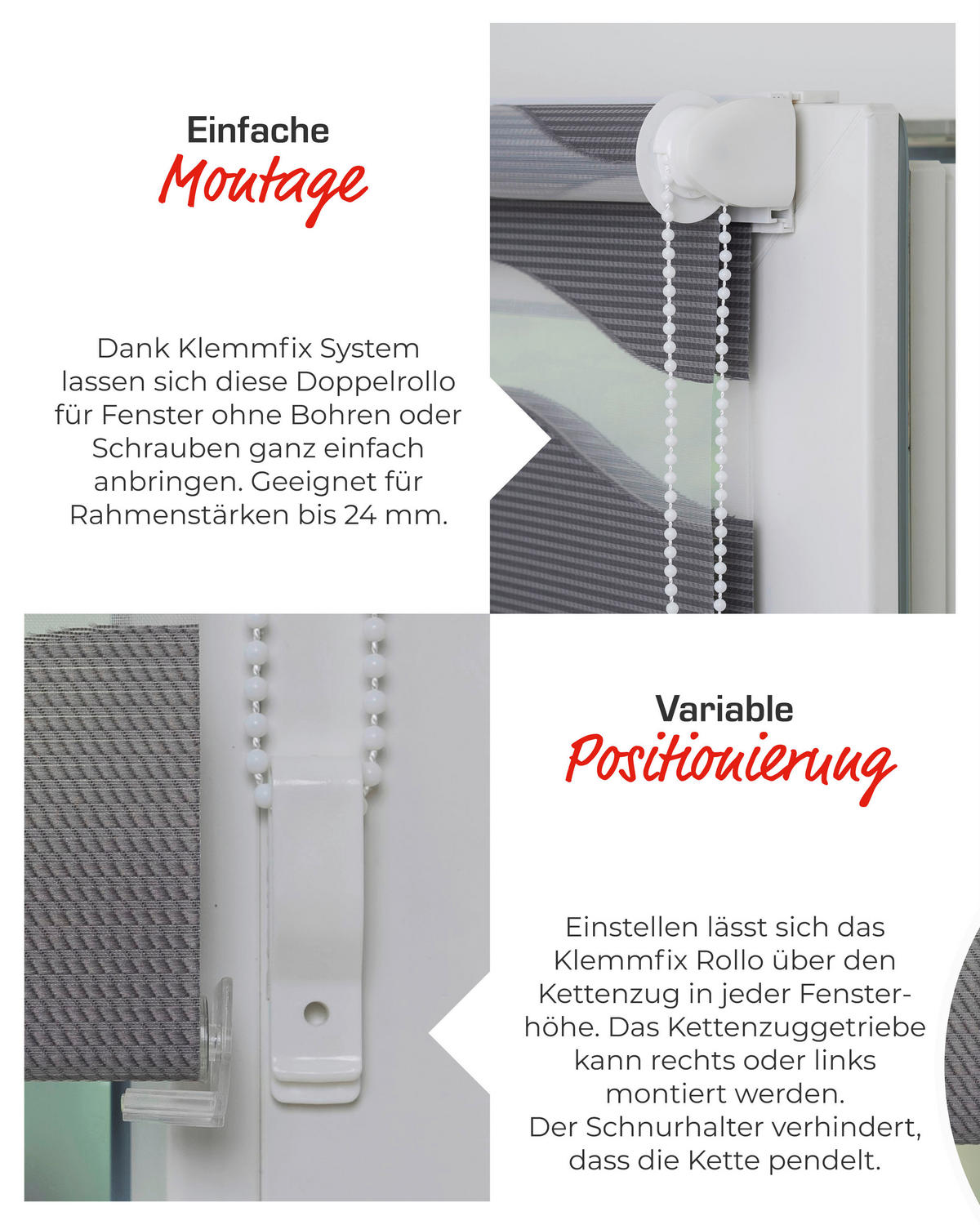 DOPPELROLLO 80/210 cm  - Grau, Basics, Textil (80/210cm) - Schwöller