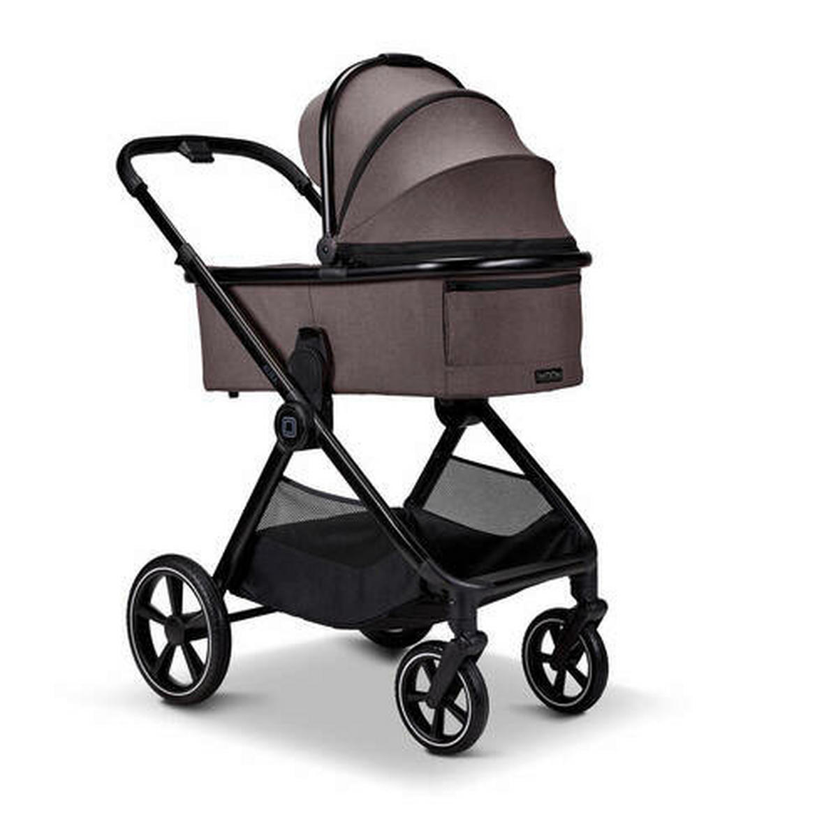 KINDERWAGENSET Aura Set  - Dunkelbraun, Basics (140/61/115cm) - Moon
